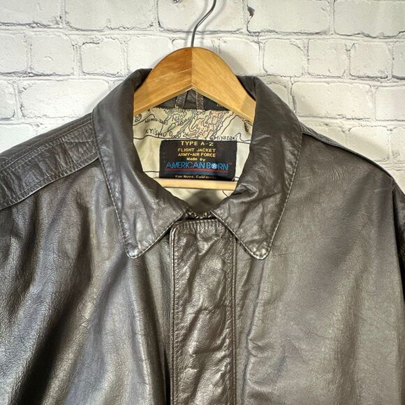 1991 American Born Army Air Force Type A-2 Leather Flight Jacket - Picture 7 of 16